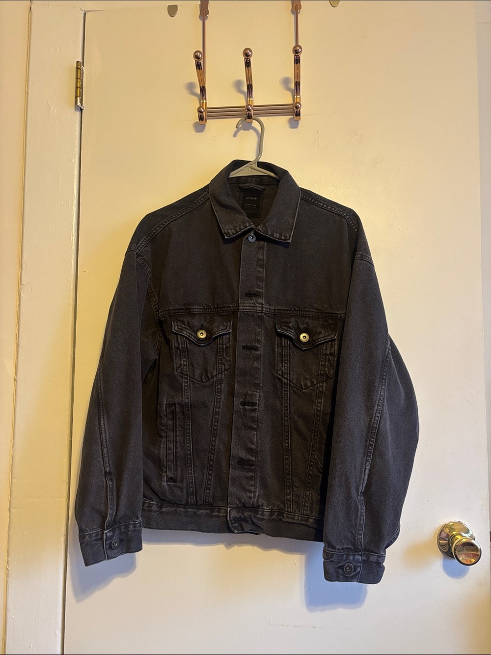 Cotton On Women’s Black Denim Jean Jacket Size 10